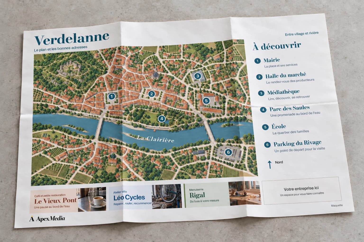 Maquette : Le plan de ville, couverture et intérieur